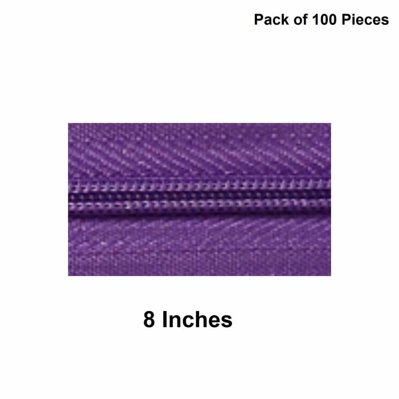     			Jyoti Zipper - Concealed Size 3 - Color 35 (100 Zips of 8 Inches) Open-Ended, Ideal for Tailoring, Crafts, Fashion, Dressmaking | Zips Used in Stitching, Sewing, Pants, Bags - Pack of 100 Pieces