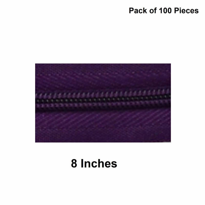     			Jyoti Zipper - Concealed Size 3 - Color 36 (100 Zips of 8 Inches) Open-Ended, Ideal for Tailoring, Crafts, Fashion, Dressmaking | Zips Used in Stitching, Sewing, Pants, Bags - Pack of 100 Pieces