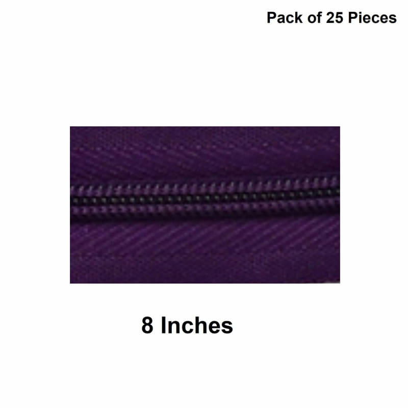     			Jyoti Zipper - Concealed Size 3 - Color 36 (25 Zips of 8 Inches) Open-Ended, Ideal for Tailoring, Crafts, Fashion, Dressmaking | Zips Used in Stitching, Sewing, Pants, Bags - Pack of 25 Pieces
