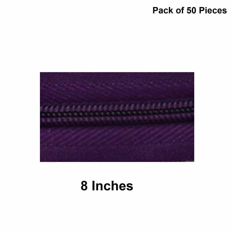     			Jyoti Zipper - Concealed Size 3 - Color 36 (50 Zips of 8 Inches) Open-Ended, Ideal for Tailoring, Crafts, Fashion, Dressmaking | Zips Used in Stitching, Sewing, Pants, Bags - Pack of 50 Pieces
