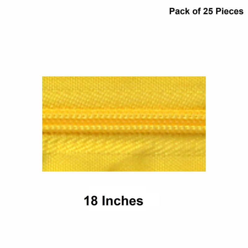     			Jyoti Zipper - Concealed Size 3 - Color 21 (25 Zips of 18 Inches) Open-Ended, Ideal for Tailoring, Crafts, Fashion, Dressmaking | Zips Used in Stitching, Sewing, Pants, Bags - Pack of 25 Pieces