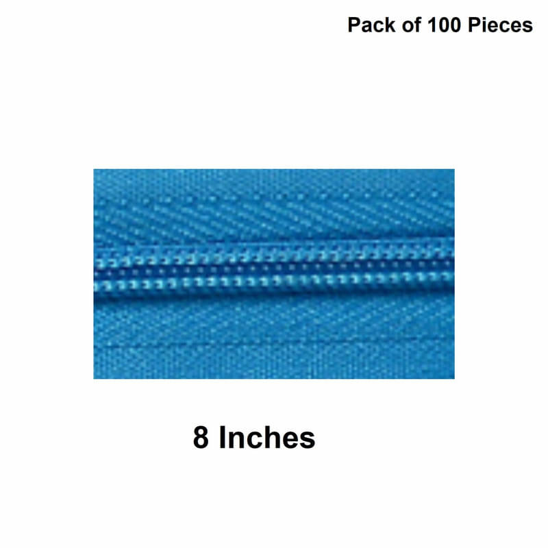     			Jyoti Zipper - Concealed Size 3 - Color 32 (100 Zips of 8 Inches) Open-Ended, Ideal for Tailoring, Crafts, Fashion, Dressmaking | Zips Used in Stitching, Sewing, Pants, Bags - Pack of 100 Pieces