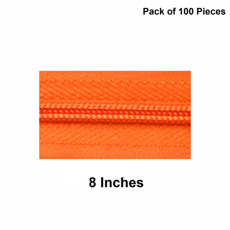     			Jyoti Zipper - Concealed Size 3 - Color 28 (100 Zips of 8 Inches) Open-Ended, Ideal for Tailoring, Crafts, Fashion, Dressmaking | Zips Used in Stitching, Sewing, Pants, Bags - Pack of 100 Pieces