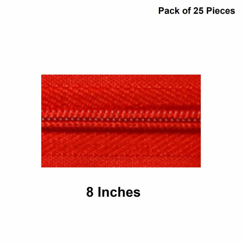     			Jyoti Zipper - Concealed Size 3 - Color 29 (25 Zips of 8 Inches) Open-Ended, Ideal for Tailoring, Crafts, Fashion, Dressmaking | Zips Used in Stitching, Sewing, Pants, Bags - Pack of 25 Pieces