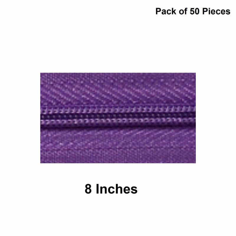     			Jyoti Zipper - Concealed Size 3 - Color 35 (50 Zips of 8 Inches) Open-Ended, Ideal for Tailoring, Crafts, Fashion, Dressmaking | Zips Used in Stitching, Sewing, Pants, Bags - Pack of 50 Pieces