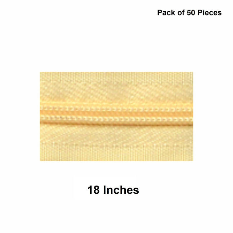     			Jyoti Zipper - Concealed Size 3 - Color 4 (50 Zips of 18 Inches) Open-Ended, Ideal for Tailoring, Crafts, Fashion, Dressmaking | Zips Used in Stitching, Sewing, Pants, Bags - Pack of 50 Pieces