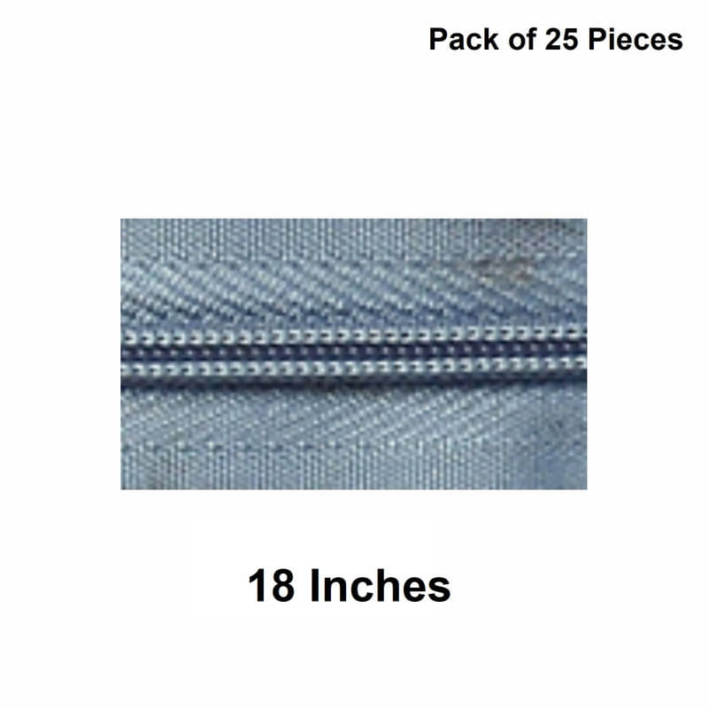     			Jyoti Zipper - Concealed Size 3 - Color 12 (25 Zips of 18 Inches) Open-Ended, Ideal for Tailoring, Crafts, Fashion, Dressmaking | Zips Used in Stitching, Sewing, Pants, Bags - Pack of 25 Pieces