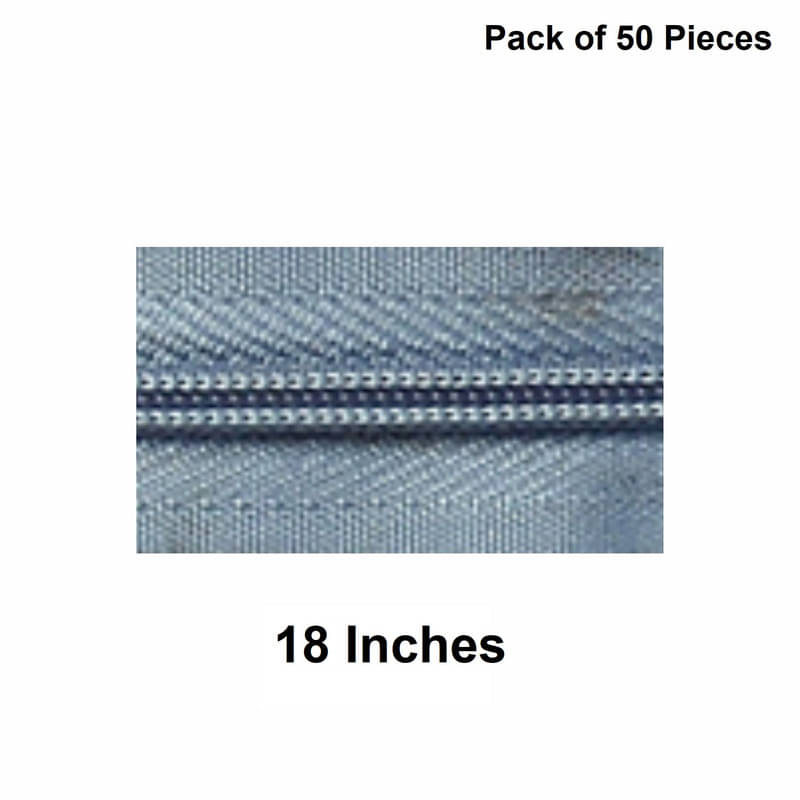     			Jyoti Zipper - Concealed Size 3 - Color 12 (50 Zips of 18 Inches) Open-Ended, Ideal for Tailoring, Crafts, Fashion, Dressmaking | Zips Used in Stitching, Sewing, Pants, Bags - Pack of 50 Pieces