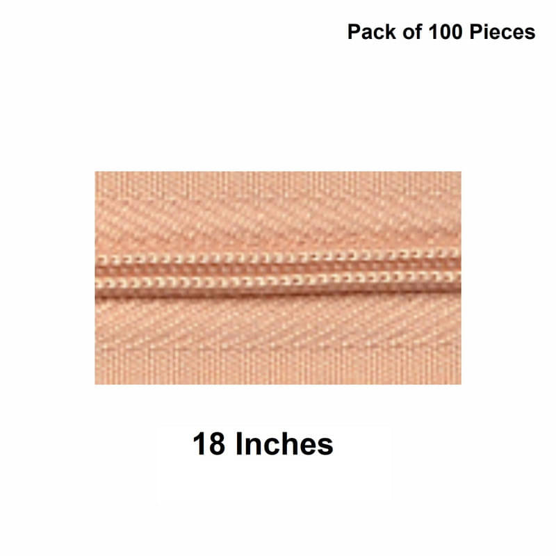     			Jyoti Zipper - Concealed Size 3 - Color 6 (100 Zips of 18 Inches) Open-Ended, Ideal for Tailoring, Crafts, Fashion, Dressmaking | Zips Used in Stitching, Sewing, Pants, Bags - Pack of 100 Pieces