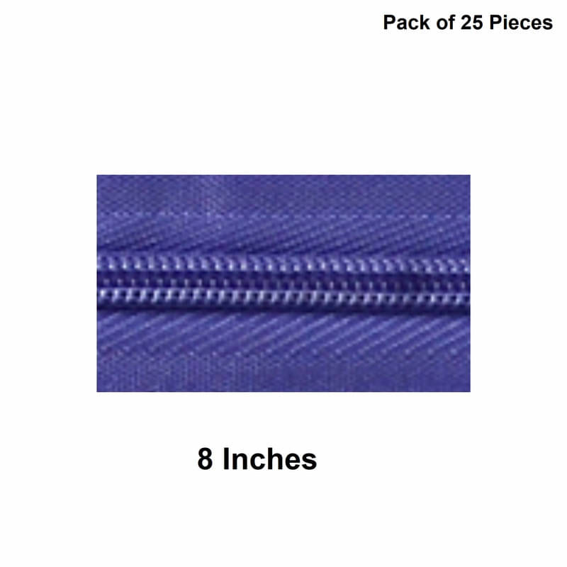     			Jyoti Zipper - Concealed Size 3 - Color 39 (25 Zips of 8 Inches) Open-Ended, Ideal for Tailoring, Crafts, Fashion, Dressmaking | Zips Used in Stitching, Sewing, Pants, Bags - Pack of 25 Pieces