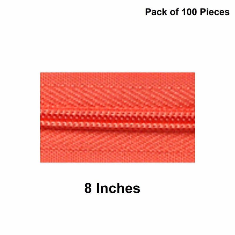     			Jyoti Zipper - Concealed Size 3 - Color 25 (100 Zips of 8 Inches) Open-Ended, Ideal for Tailoring, Crafts, Fashion, Dressmaking | Zips Used in Stitching, Sewing, Pants, Bags - Pack of 100 Pieces