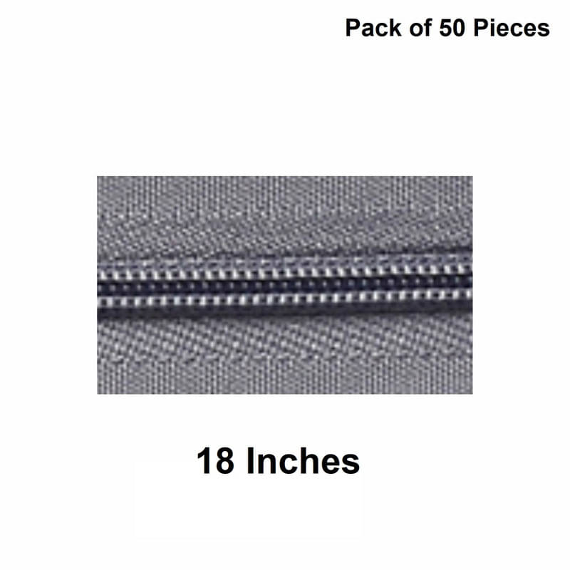     			Jyoti Zipper - Concealed Size 3 - Color 11 (50 Zips of 18 Inches) Open-Ended, Ideal for Tailoring, Crafts, Fashion, Dressmaking | Zips Used in Stitching, Sewing, Pants, Bags - Pack of 50 Pieces