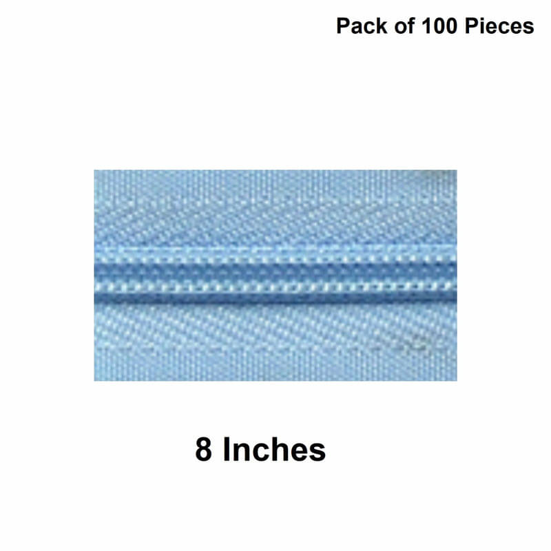     			Jyoti Zipper - Concealed Size 3 - Color 13 (100 Zips of 8 Inches) Open-Ended, Ideal for Tailoring, Crafts, Fashion, Dressmaking | Zips Used in Stitching, Sewing, Pants, Bags - Pack of 100 Pieces
