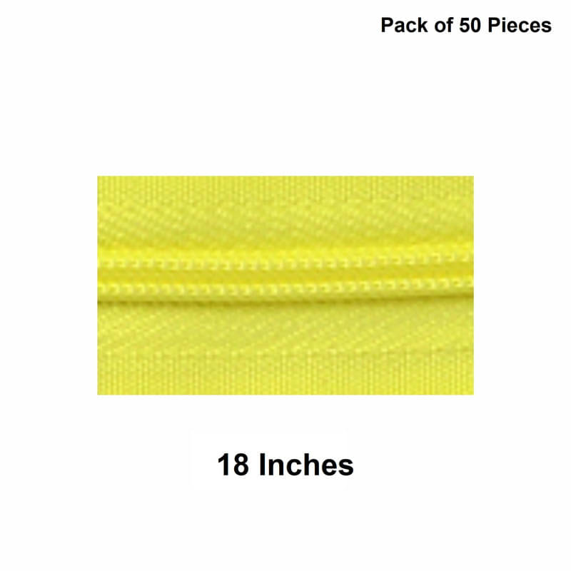     			Jyoti Zipper - Concealed Size 3 - Color 20 (50 Zips of 18 Inches) Open-Ended, Ideal for Tailoring, Crafts, Fashion, Dressmaking | Zips Used in Stitching, Sewing, Pants, Bags - Pack of 50 Pieces
