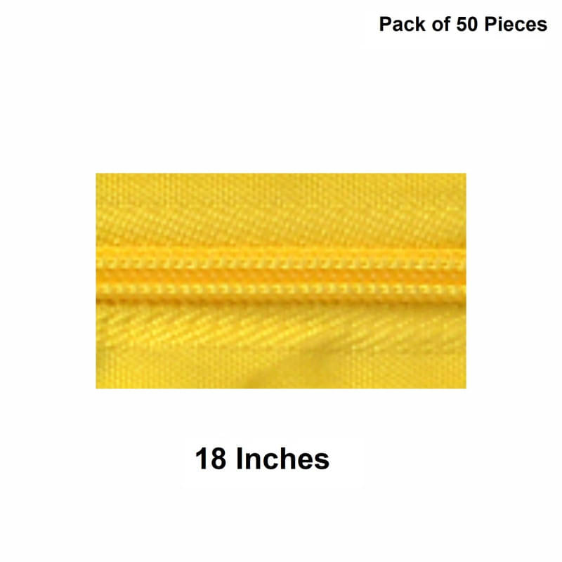     			Jyoti Zipper - Concealed Size 3 - Color 21 (50 Zips of 18 Inches) Open-Ended, Ideal for Tailoring, Crafts, Fashion, Dressmaking | Zips Used in Stitching, Sewing, Pants, Bags - Pack of 50 Pieces