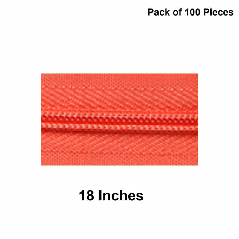     			Jyoti Zipper - Concealed Size 3 - Color 25 (100 Zips of 18 Inches) Open-Ended, Ideal for Tailoring, Crafts, Fashion, Dressmaking | Zips Used in Stitching, Sewing, Pants, Bags - Pack of 100 Pieces