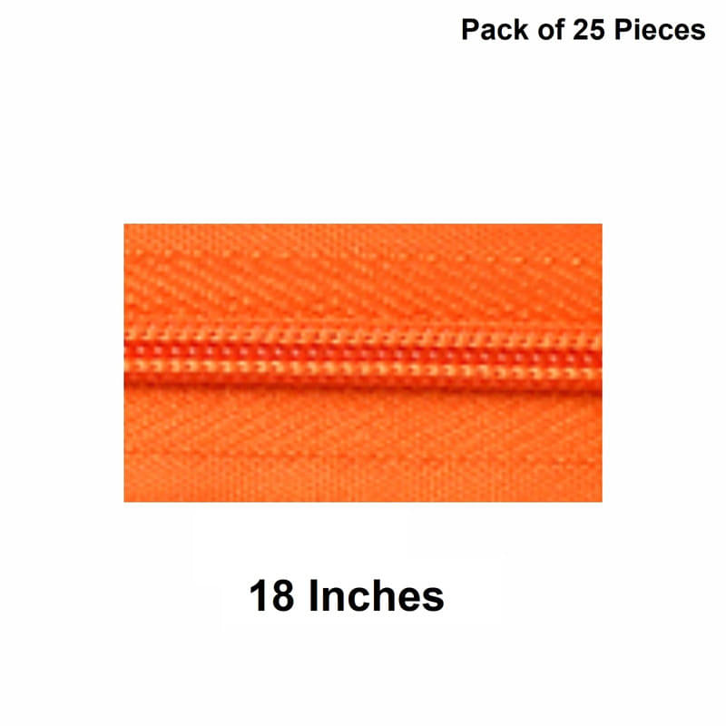     			Jyoti Zipper - Concealed Size 3 - Color 28 (25 Zips of 18 Inches) Open-Ended, Ideal for Tailoring, Crafts, Fashion, Dressmaking | Zips Used in Stitching, Sewing, Pants, Bags - Pack of 25 Pieces