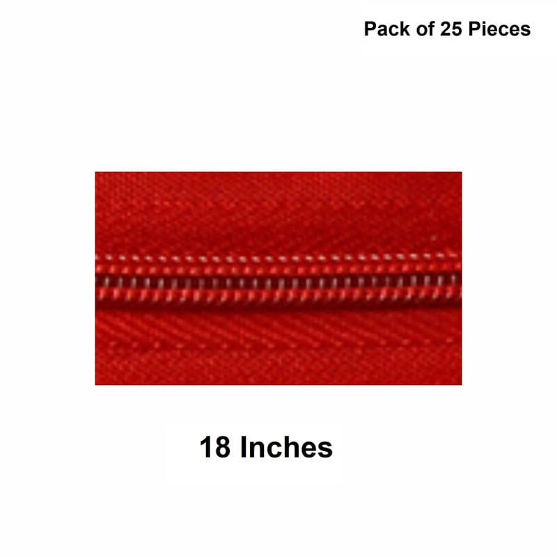     			Jyoti Zipper - Concealed Size 3 - Color 30 (25 Zips of 18 Inches) Open-Ended, Ideal for Tailoring, Crafts, Fashion, Dressmaking | Zips Used in Stitching, Sewing, Pants, Bags - Pack of 25 Pieces