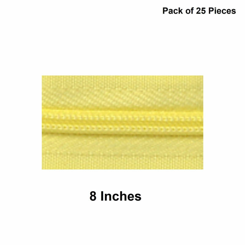     			Jyoti Zipper - Concealed Size 3 - Color 19 (25 Zips of 8 Inches) Open-Ended, Ideal for Tailoring, Crafts, Fashion, Dressmaking | Zips Used in Stitching, Sewing, Pants, Bags - Pack of 25 Pieces