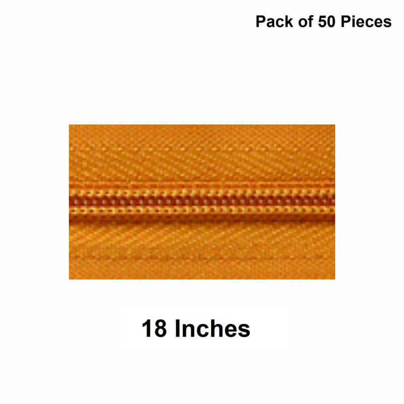     			Jyoti Zipper - Concealed Size 3 - Color 27 (50 Zips of 18 Inches) Open-Ended, Ideal for Tailoring, Crafts, Fashion, Dressmaking | Zips Used in Stitching, Sewing, Pants, Bags - Pack of 50 Pieces
