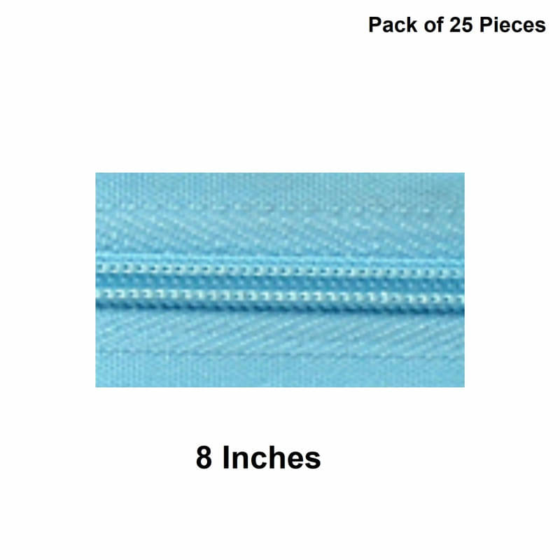     			Jyoti Zipper - Concealed Size 3 - Color 31 (25 Zips of 8 Inches) Open-Ended, Ideal for Tailoring, Crafts, Fashion, Dressmaking | Zips Used in Stitching, Sewing, Pants, Bags - Pack of 25 Pieces