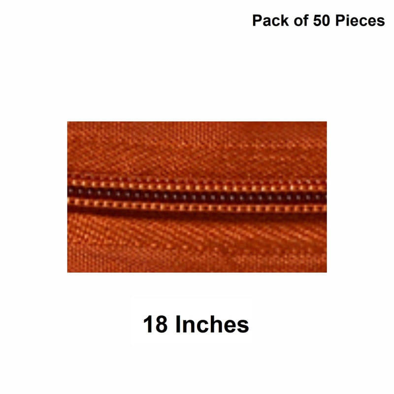     			Jyoti Zipper - Concealed Size 3 - Color 40 (50 Zips of 18 Inches) Open-Ended, Ideal for Tailoring, Crafts, Fashion, Dressmaking | Zips Used in Stitching, Sewing, Pants, Bags - Pack of 50 Pieces