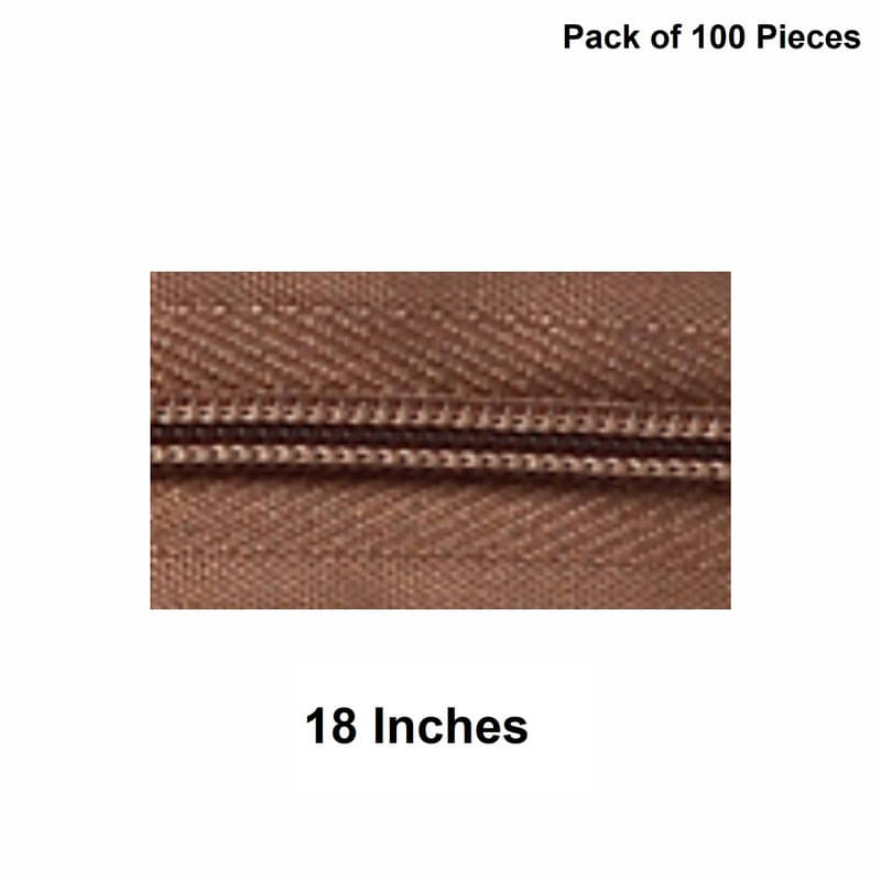     			Jyoti Zipper - Concealed Size 3 - Color 41 (100 Zips of 18 Inches) Open-Ended, Ideal for Tailoring, Crafts, Fashion, Dressmaking | Zips Used in Stitching, Sewing, Pants, Bags - Pack of 100 Pieces