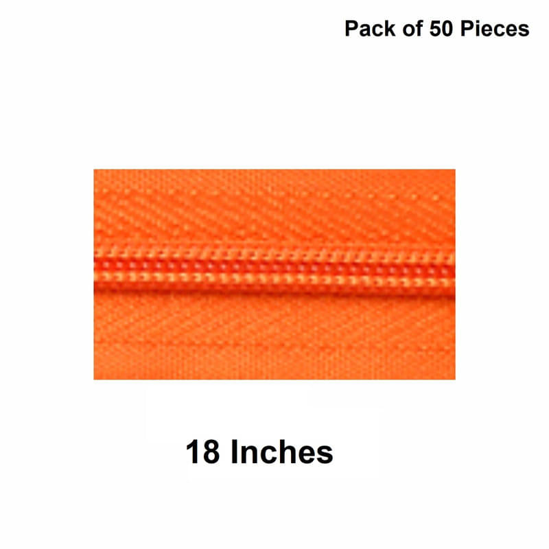     			Jyoti Zipper - Concealed Size 3 - Color 28 (50 Zips of 18 Inches) Open-Ended, Ideal for Tailoring, Crafts, Fashion, Dressmaking | Zips Used in Stitching, Sewing, Pants, Bags - Pack of 50 Pieces