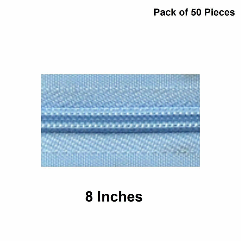     			Jyoti Zipper - Concealed Size 3 - Color 13 (50 Zips of 8 Inches) Open-Ended, Ideal for Tailoring, Crafts, Fashion, Dressmaking | Zips Used in Stitching, Sewing, Pants, Bags - Pack of 50 Pieces