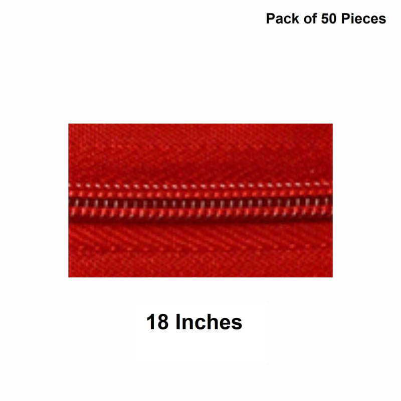     			Jyoti Zipper - Concealed Size 3 - Color 30 (50 Zips of 18 Inches) Open-Ended, Ideal for Tailoring, Crafts, Fashion, Dressmaking | Zips Used in Stitching, Sewing, Pants, Bags - Pack of 50 Pieces