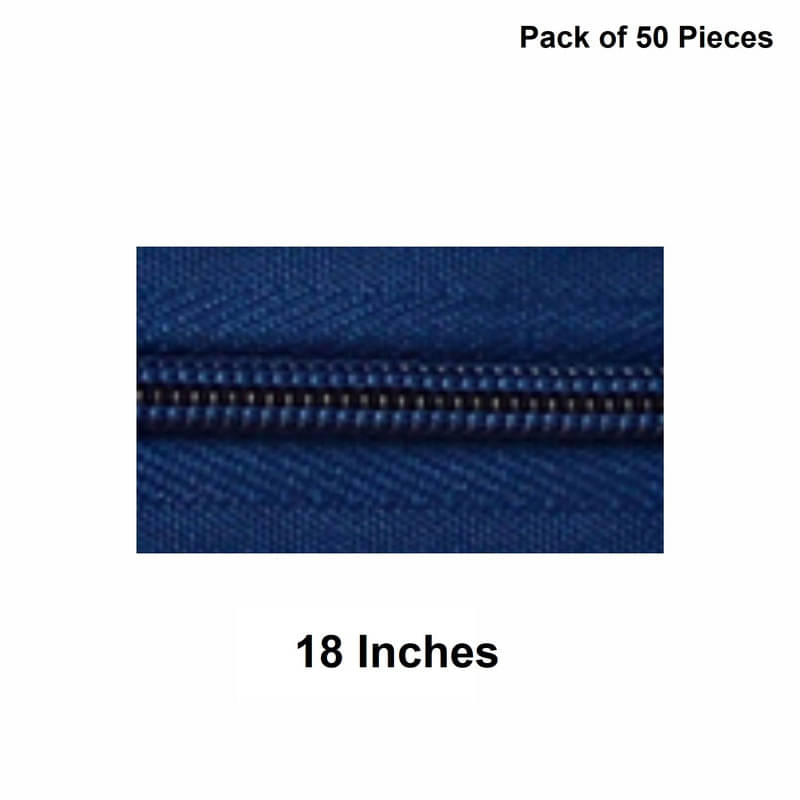     			Jyoti Zipper - Concealed Size 3 - Color 34 (50 Zips of 18 Inches) Open-Ended, Ideal for Tailoring, Crafts, Fashion, Dressmaking | Zips Used in Stitching, Sewing, Pants, Bags - Pack of 50 Pieces