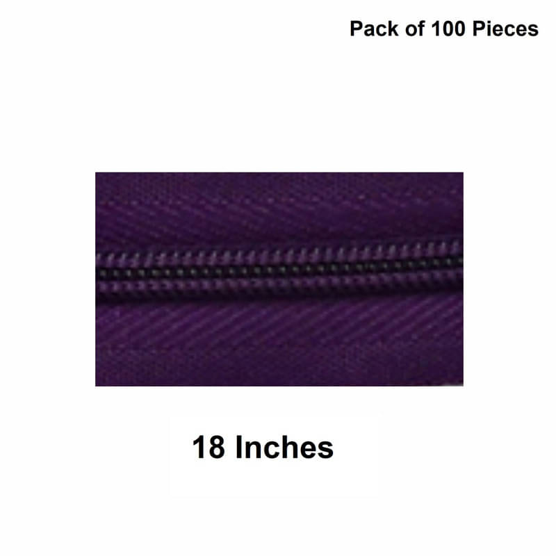     			Jyoti Zipper - Concealed Size 3 - Color 36 (100 Zips of 18 Inches) Open-Ended, Ideal for Tailoring, Crafts, Fashion, Dressmaking | Zips Used in Stitching, Sewing, Pants, Bags - Pack of 100 Pieces