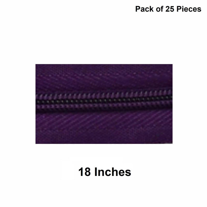     			Jyoti Zipper - Concealed Size 3 - Color 36 (25 Zips of 18 Inches) Open-Ended, Ideal for Tailoring, Crafts, Fashion, Dressmaking | Zips Used in Stitching, Sewing, Pants, Bags - Pack of 25 Pieces