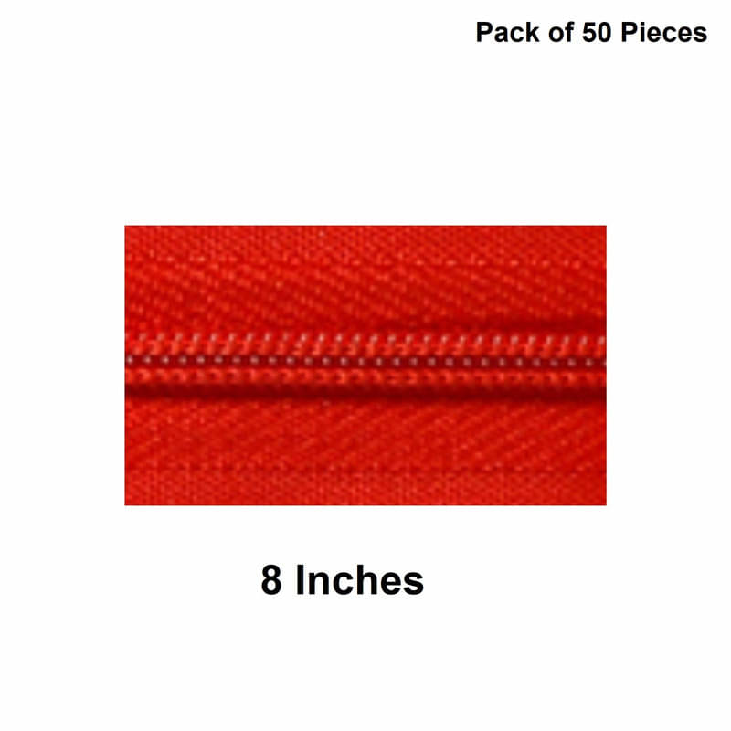     			Jyoti Zipper - Concealed Size 3 - Color 29 (50 Zips of 8 Inches) Open-Ended, Ideal for Tailoring, Crafts, Fashion, Dressmaking | Zips Used in Stitching, Sewing, Pants, Bags - Pack of 50 Pieces