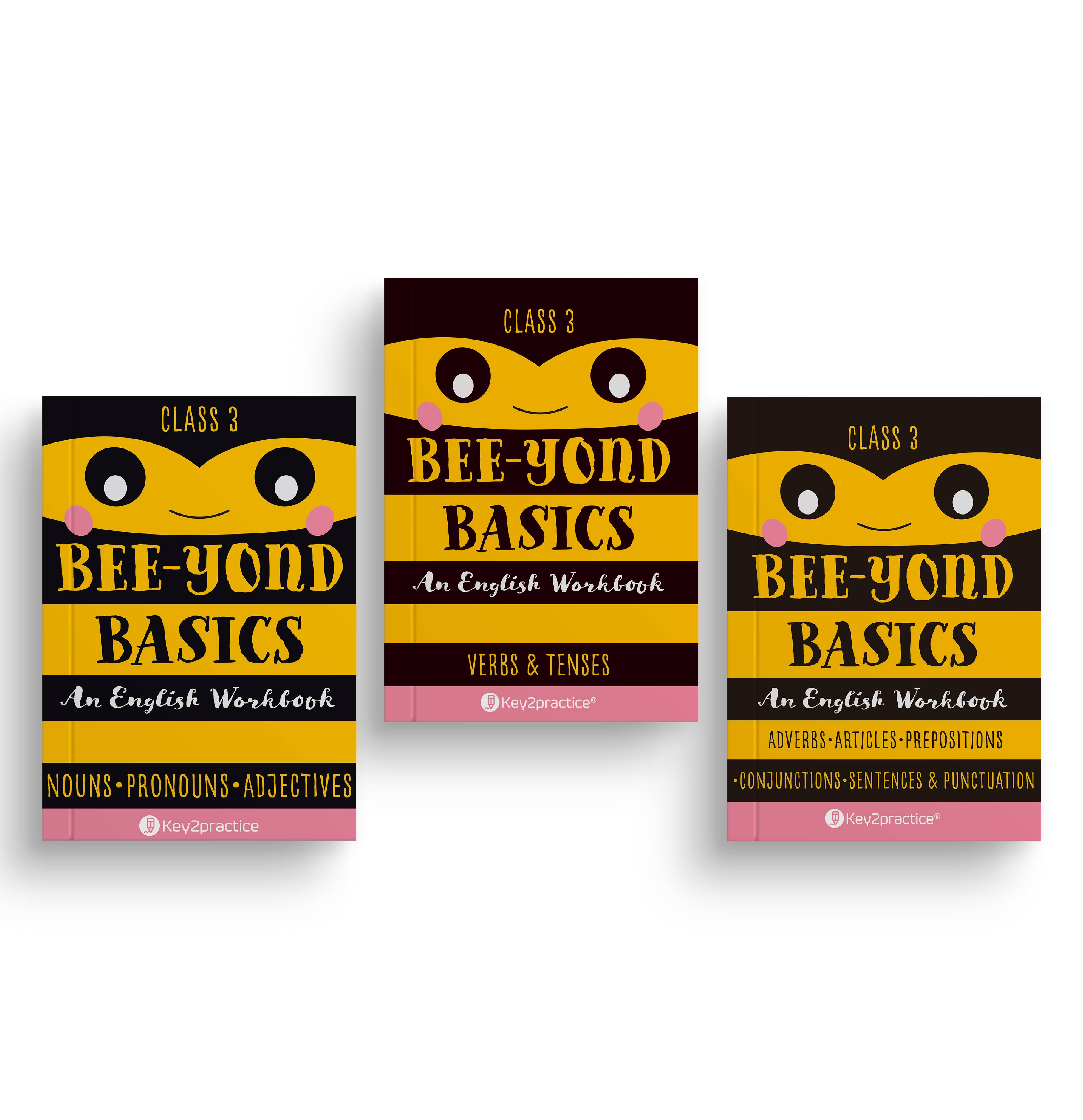     			Key2Practice English Beeyond Basics Workbooks For Class 3 (Set of 3) : Verbs and Tenses,Nouns, Pronouns and Adjectives , Adverbs, Articles, Prepositio
