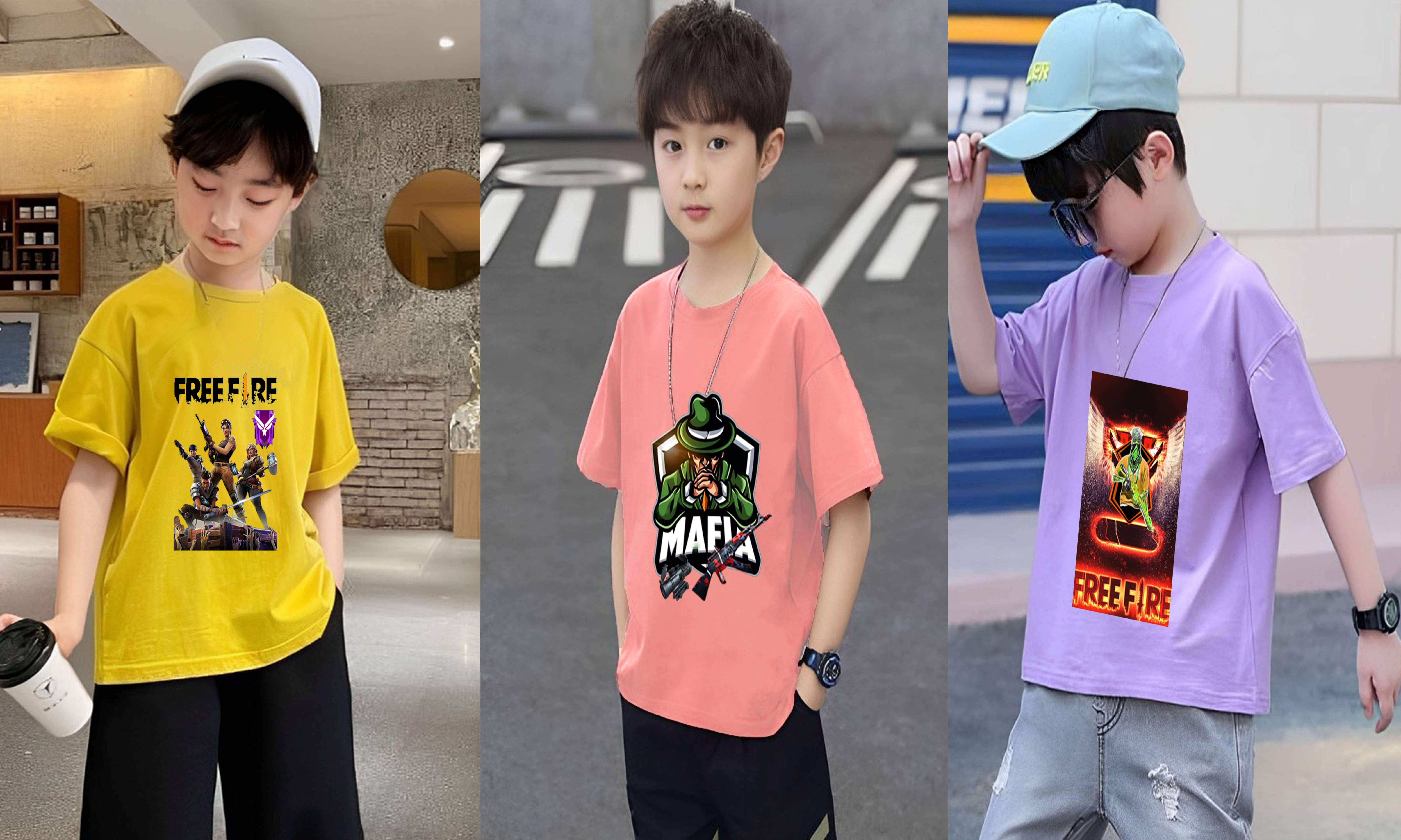     			Kintu Parantu Pack of 3 Boys Polyester T-Shirt ( Multicolor7 )