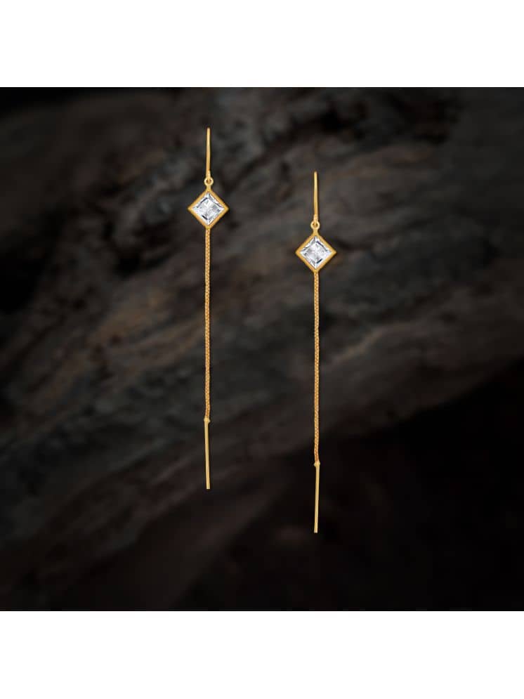 LUV FASHION Golden Threader Earrings ( Pack of 1 ) - Earrings | Buy online on ZillyBuy