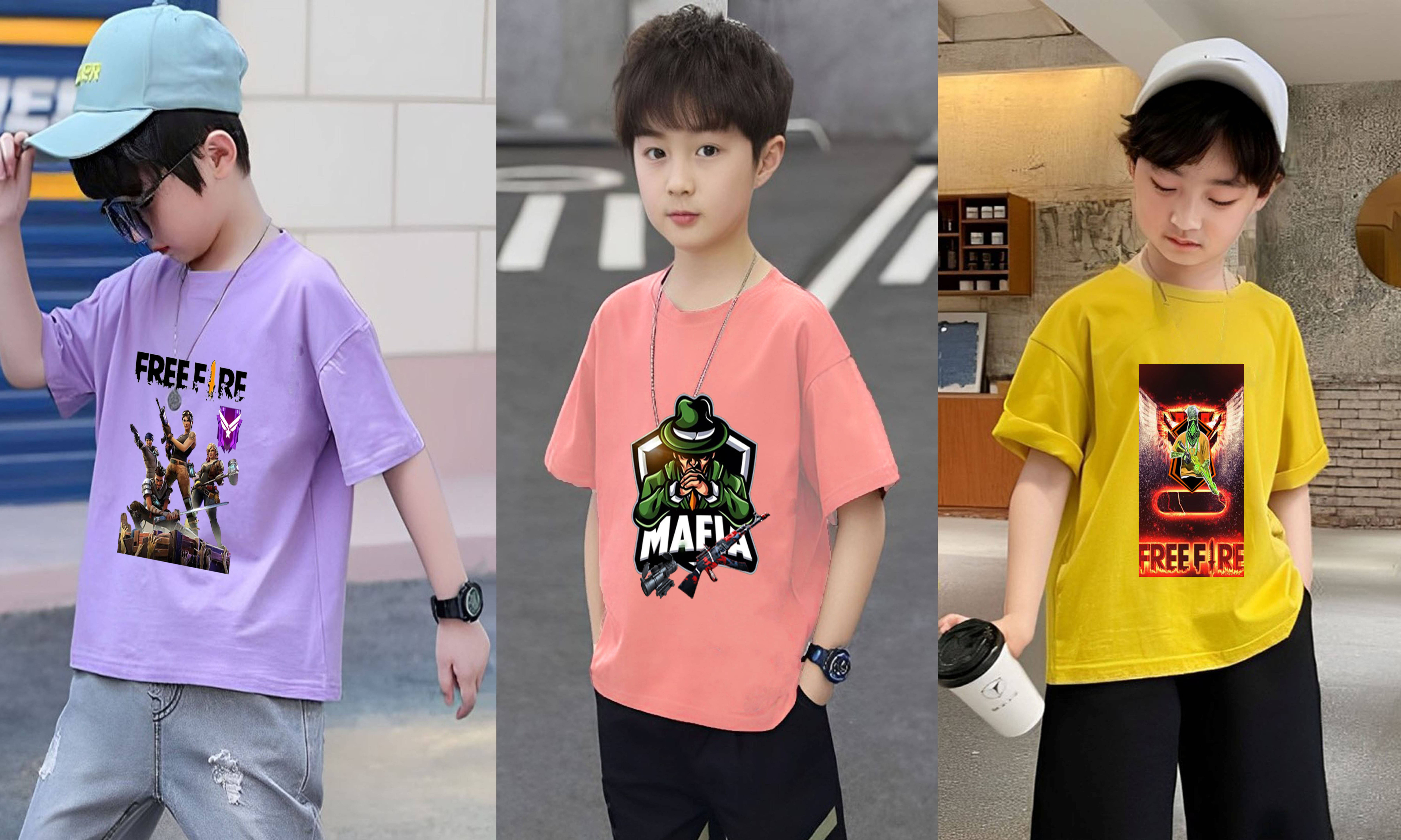     			Lecowar Pack of 2 Boys Polyester Polo T-Shirt ( Multicolor8 )