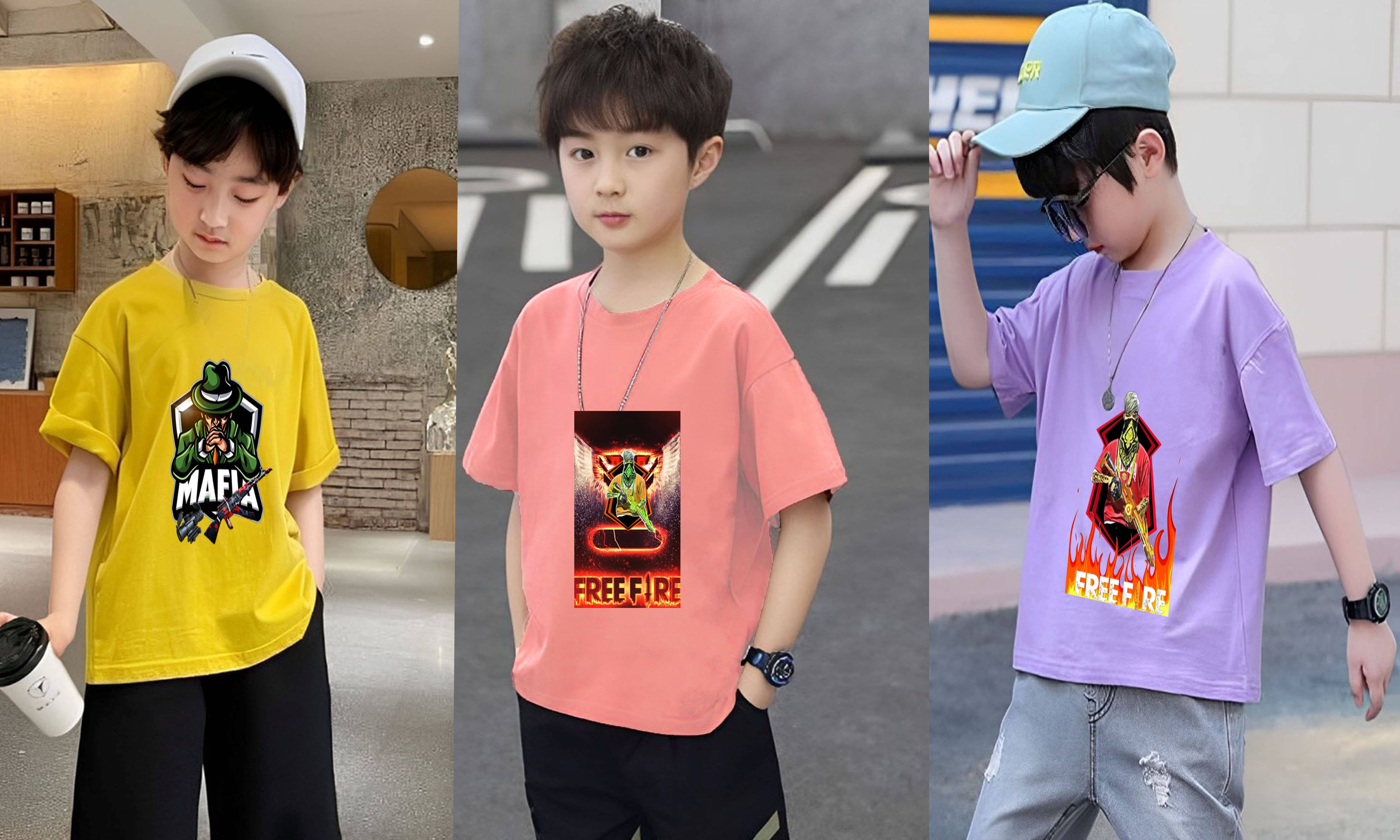     			Lecowar Pack of 5 Boys Polyester T-Shirt ( Multicolor6 )