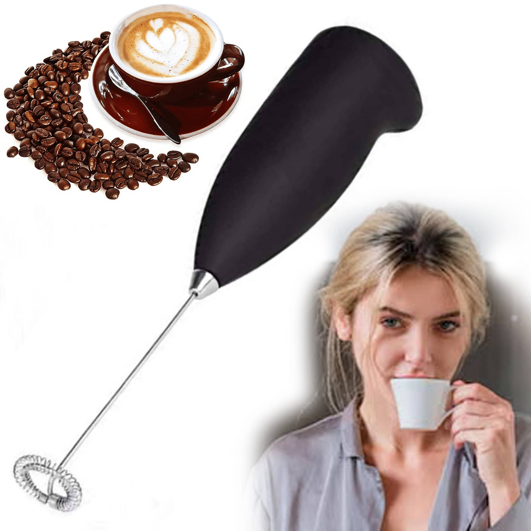 Milk Wand Mixer Frother for Latte Coffee Hot Milk, Milk Frother for Coffee, Egg Beater, Hand Blender, Coffee Beater Milk Wand Mixer Frother for Latte Coffee Hot Milk, Milk Frother for Coffee, Egg Beater, Hand Blender, Coffee Beater