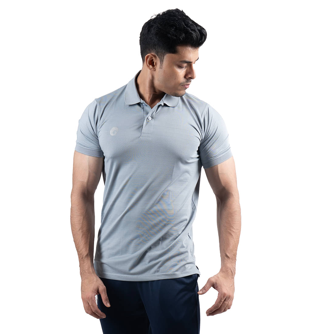 Omtex Pack of 1 Polyester Regular Fit Solid Half Sleeves Men's Polo T Shirt ( Grey ) Omtex Pack of 1 Polyester Regular Fit Solid Half Sleeves Men's Polo T Shirt ( Grey )
