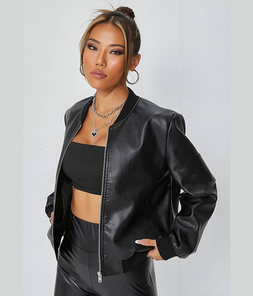 PLUS PARADISE Women Regular Jacket ( Black ) - Jackets & Coats | Buy online on ZillyBuy