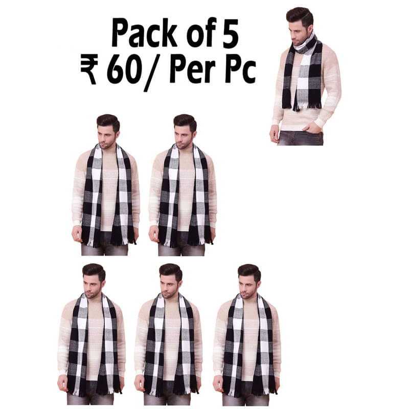 Paryag Multi Color Women's Muffler ( Pack of 5 ) Paryag Multi Color Women's Muffler ( Pack of 5 )