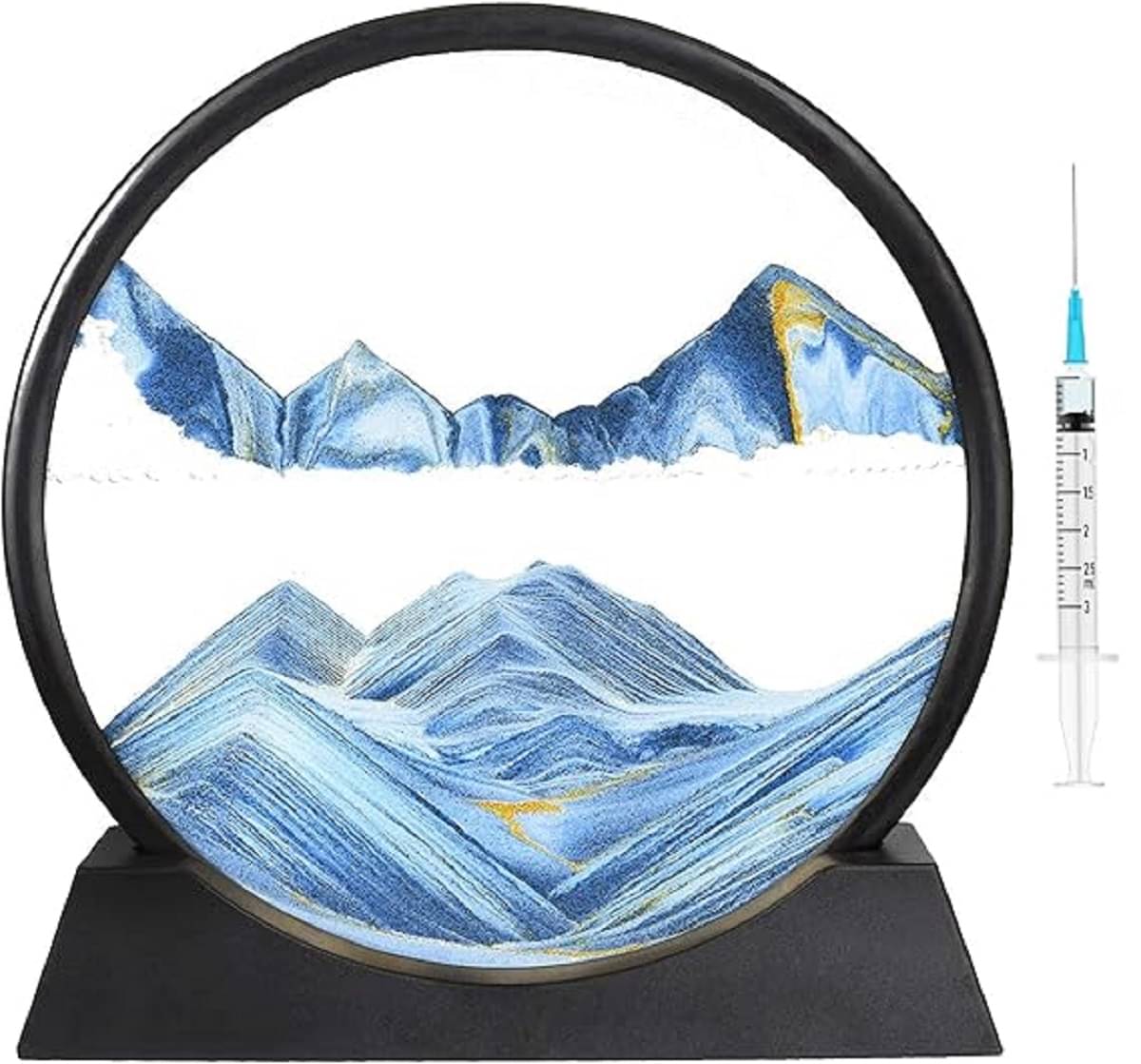 RAMDEV ENTERPRISE Moving Sand Art Picture Glass Liquid Painting 3D Natural Landscape showpieces for Home Decor Antique Gifts for Kids Office Desktop Decoration Desk Table Decorative Items RAMDEV ENTERPRISE Moving Sand Art Picture Glass Liquid Painting 3D Natural Landscape showpieces for Home Decor Antique Gifts for Kids Office Desktop Decoration Desk Table Decorative Items