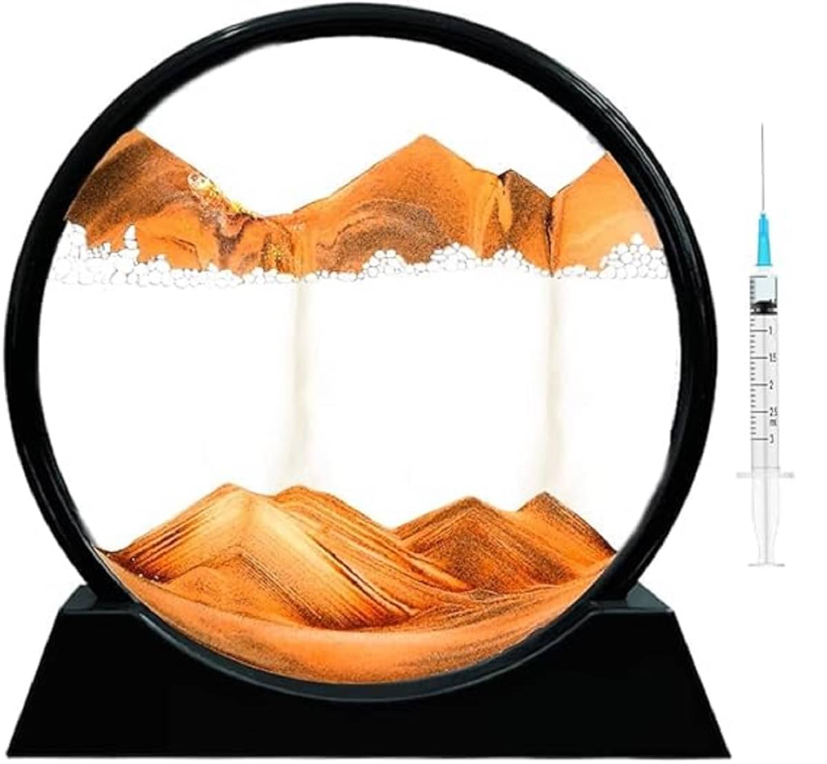 RAMDEV ENTERPRISE Moving Sand Art Picture Glass Liquid Painting 3D Natural Landscape showpieces for Home Decor Antique Gifts for Kids Office Desktop Decoration (7", Desert) RAMDEV ENTERPRISE Moving Sand Art Picture Glass Liquid Painting 3D Natural Landscape showpieces for Home Decor Antique Gifts for Kids Office Desktop Decoration (7", Desert)