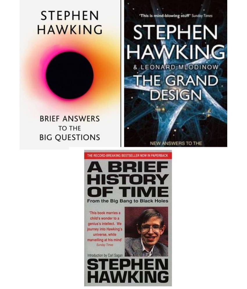 SET OF 3 BOOKS ( Grand Design+Brief Answers to the Big Questions+A Brief History Of Time ) (Stephen Hawking) English paperback SET OF 3 BOOKS ( Grand Design+Brief Answers to the Big Questions+A Brief History Of Time ) (Stephen Hawking) English paperback