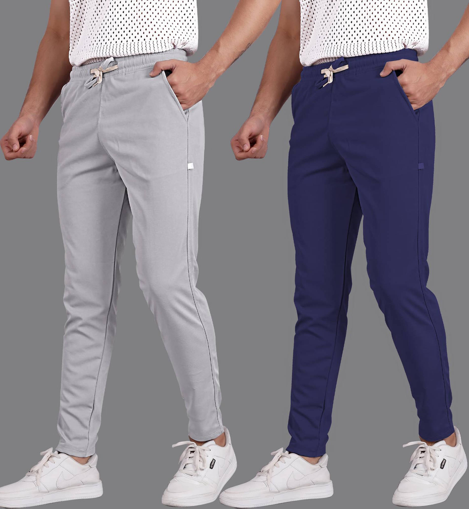     			Septem Off White Cotton Blend Men's Trackpants ( Pack of 2 )