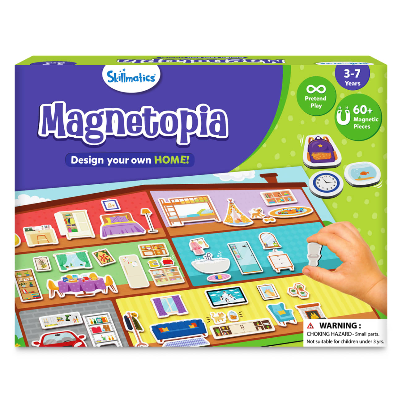 Skillmatics Creative Toy Magnetopia - Design Your Home, Interactive Pretend Play Set for Kids, Toddlers, 60+ Magnetic Pieces, Preschool Learning Game, Gifts for Girls & Boys Ages 3, 4, 5, 6, 7 Skillmatics Creative Toy Magnetopia - Design Your Home, Interactive Pretend Play Set for Kids, Toddlers, 60+ Magnetic Pieces, Preschool Learning Game, Gifts for Girls & Boys Ages 3, 4, 5, 6, 7