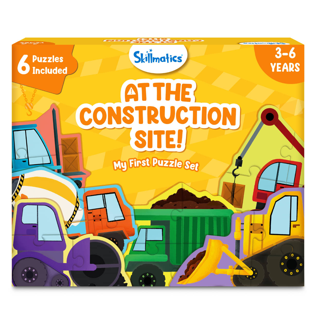     			Skillmatics My First Puzzle Set - 21 Piece Construction Vehicles Jigsaw & Toddler Puzzles, Educational Toy for Boys & Girls, Gifts for Kids Ages 3, 4, 5, 6