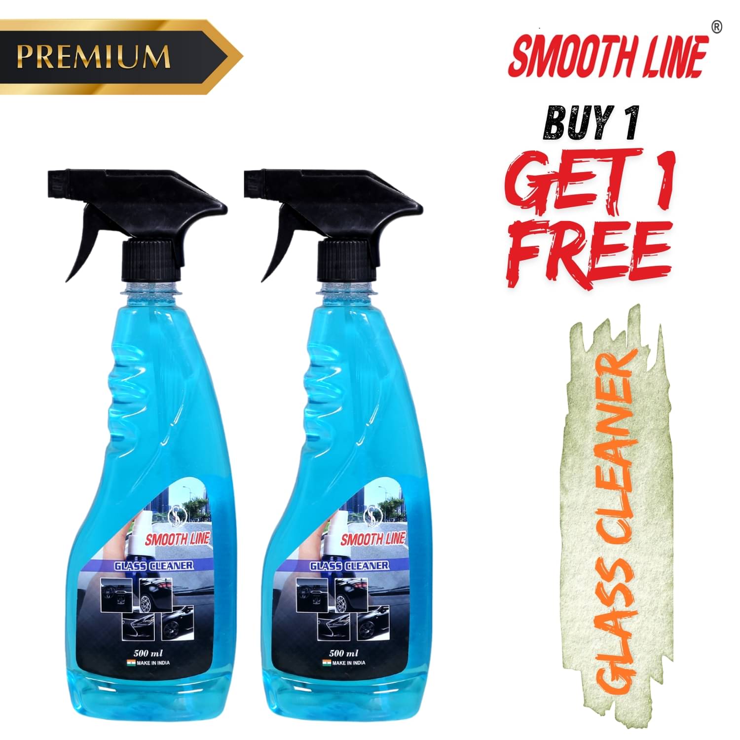     			Smooth line Glass & Windshield Cleaner 500ml ( Pack of 2 )